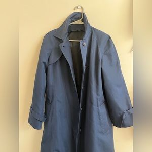 London Fog trench coat in navy blue